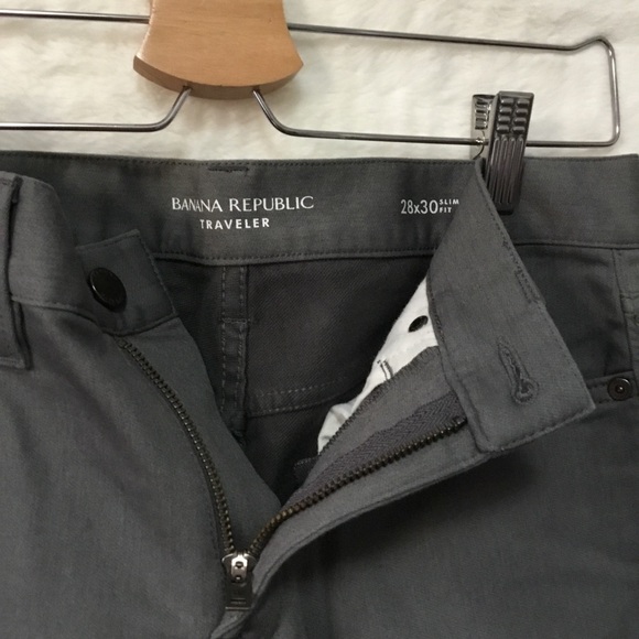 Banana Republic Traveler Smoke Grey Slim Fit Pants - Picture 6 of 16